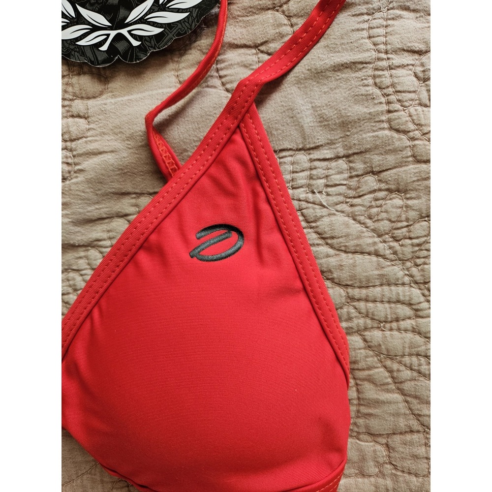NIP Dixxon Premium Swimwear "Red" Tanning Suit, Top and Bottom, S - Picture 2 of 7